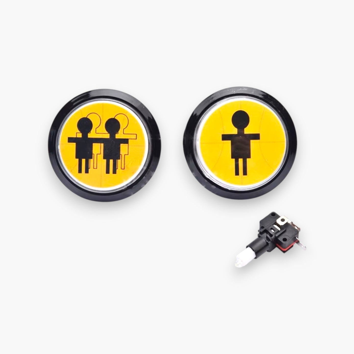 Arcade Single/Double Player Push Button with Led Light & Micro Switch (Set of 4) – Free Shipping