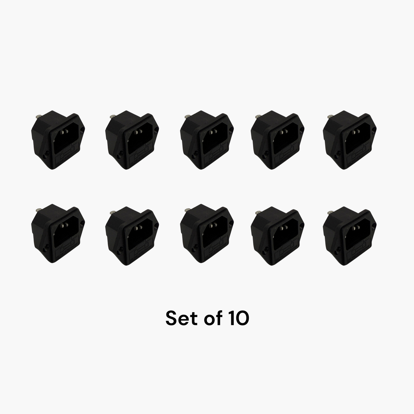 Three-Pin Male Socket Two-hole Fuse (Set of 10) – Free Shipping