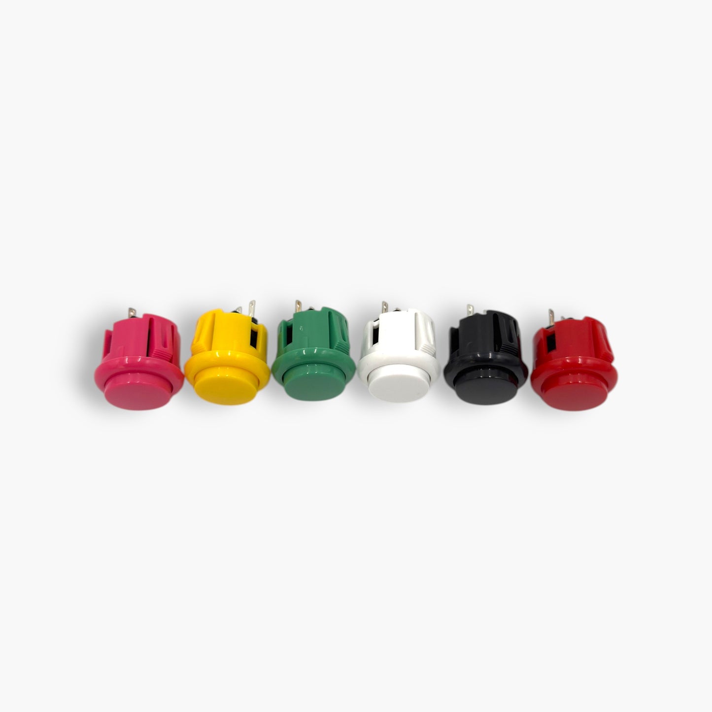 Baolian Round Arcade Game Card Button Switch 2.5cm (Set of 6 Colors)