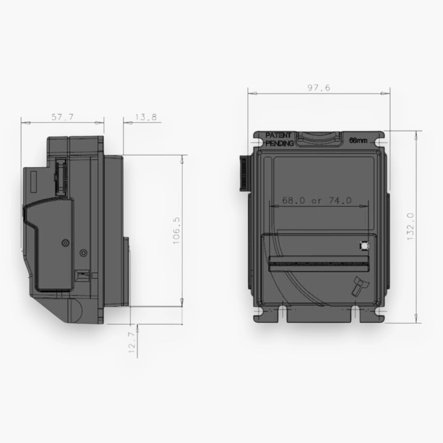 Reconditioned ITL BV20 banknote validator dimensions