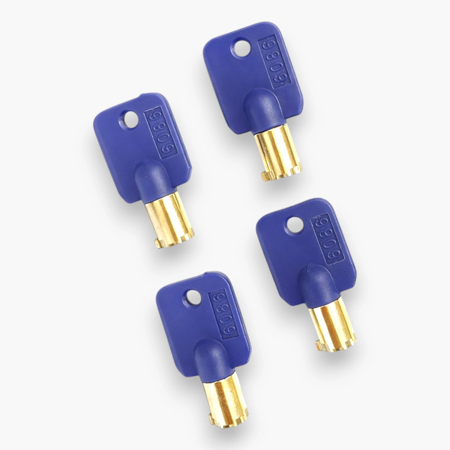 Arcade Game Key Locks 6086 – Set of 4, Blue Metal Alloy, for Arcade Cabinets Claw Machines and Vending Units
