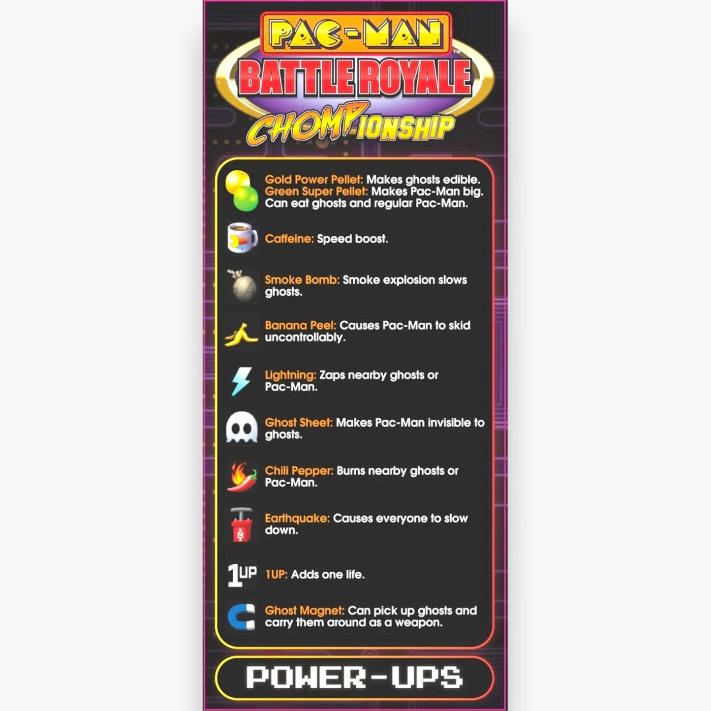 Pac-Man Battle Royale Chompionship power-ups
