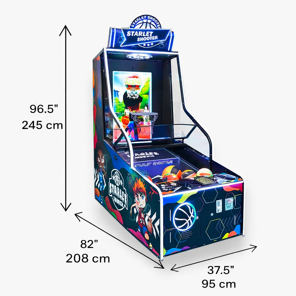 Starlet Shooter Arcade Game Dimensions