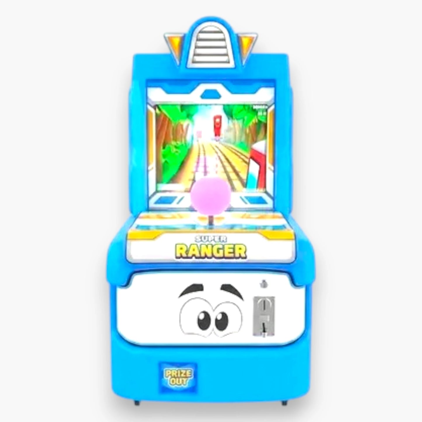 Super Ranger Train Adventure Arcade – Forest-Themed Animated Track, Colorful Cartoon Gameplay Display