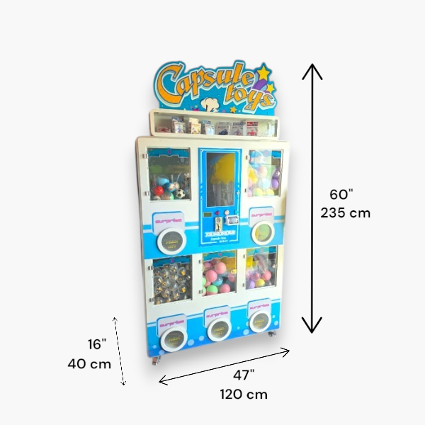 Capsule Toys Vending Machine – Multicolor LED – Coin Operated