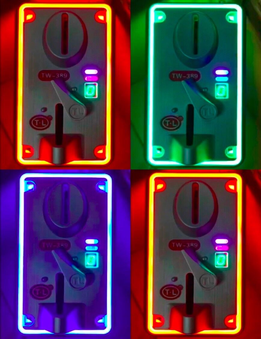 Colorful LED Light Coin Selector Mech For Arcade Cabinet