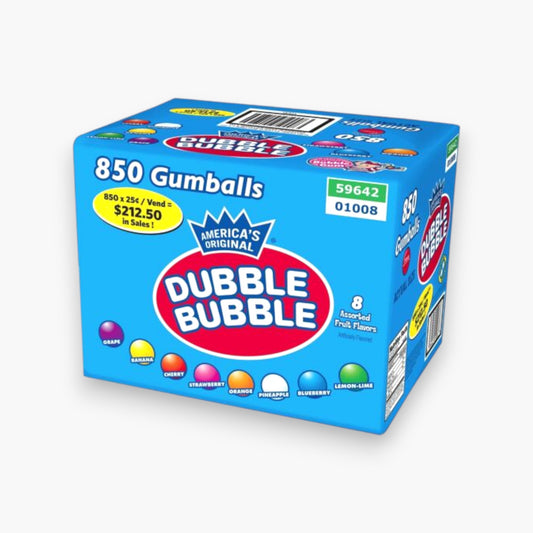 Dubble Bubble Fresh Gumballs Box 1" Inch (850 ct.) 16 LBS Bulk Vending FREE SHIP