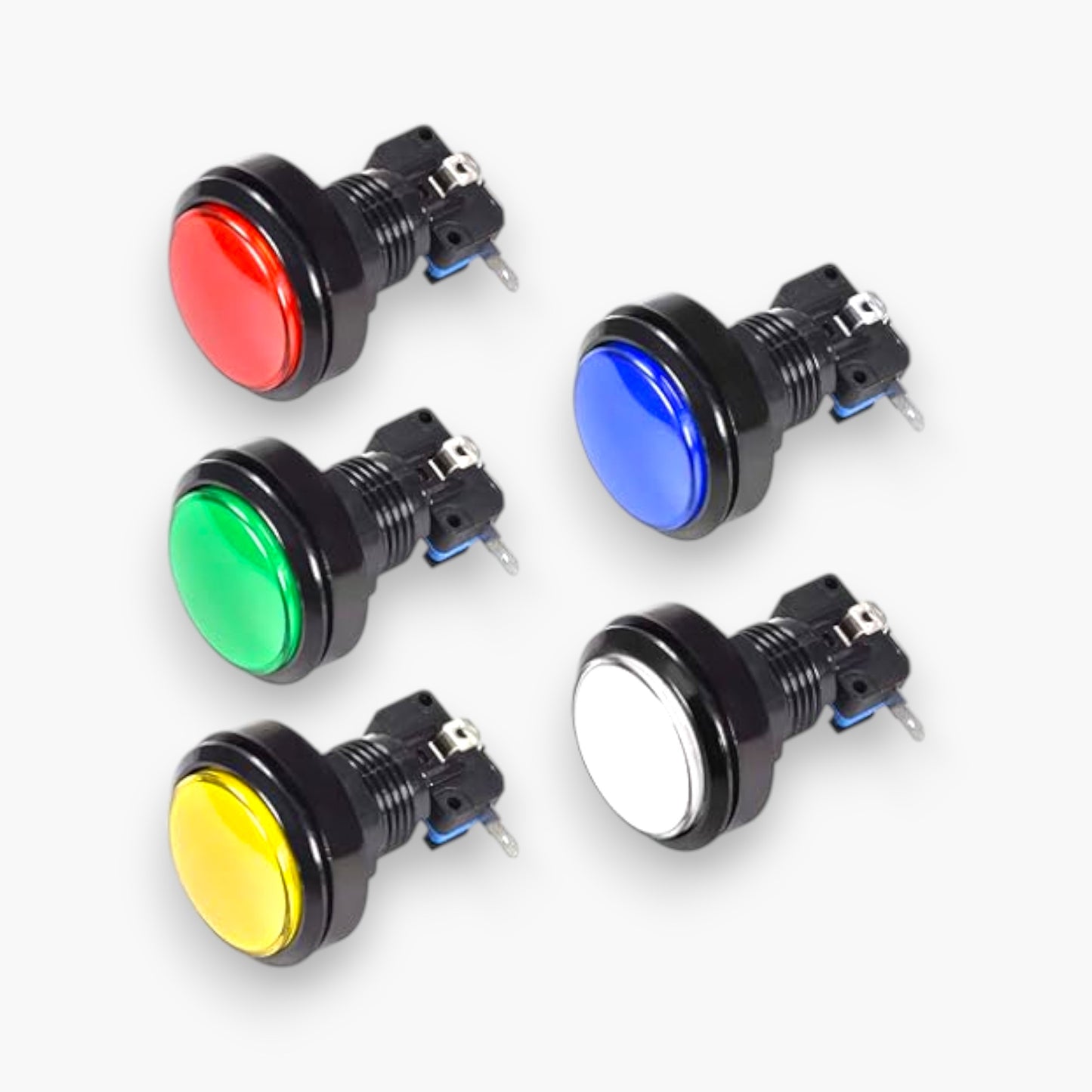 Round Arcade Push Button with LED Light & Micro Switch (Set of 10) – Free Shipping