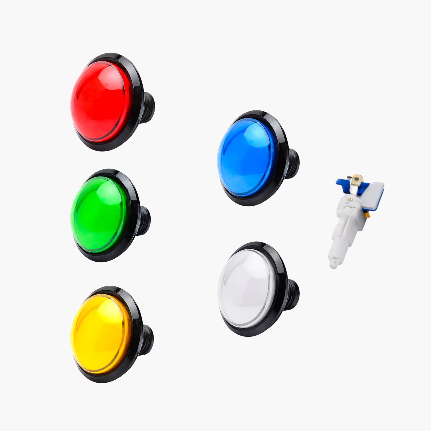 Large Convex Arcade Push Button with Led Light and Micro Switch (Set of 4) – Free Shipping