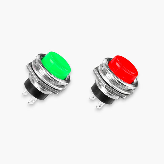 Push Button Switch PS-212 (Nickel-Plated) Without Lock (Set of 10) – Free Shipping