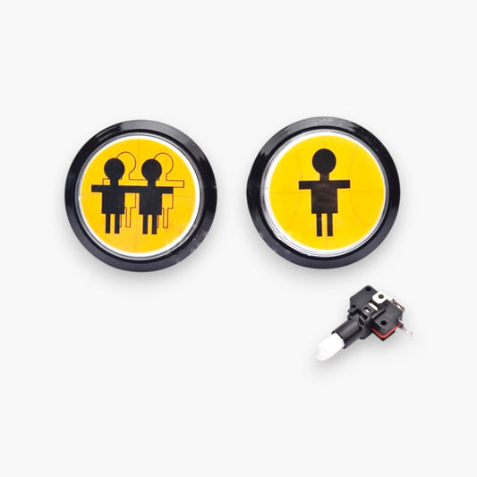 Arcade Single/Double Player Push Button with Led Light & Micro Switch (Set of 4) – Free Shipping