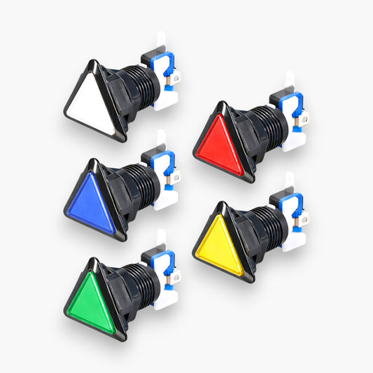 Triangle Arcade Push Button with Led Light & Micro Switch (Set of 5) – Free Shipping