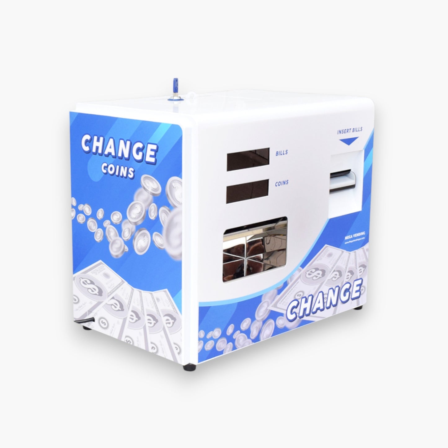 MV-101 BW Rear Load Dollar Bill to Coin/Token Changer – White