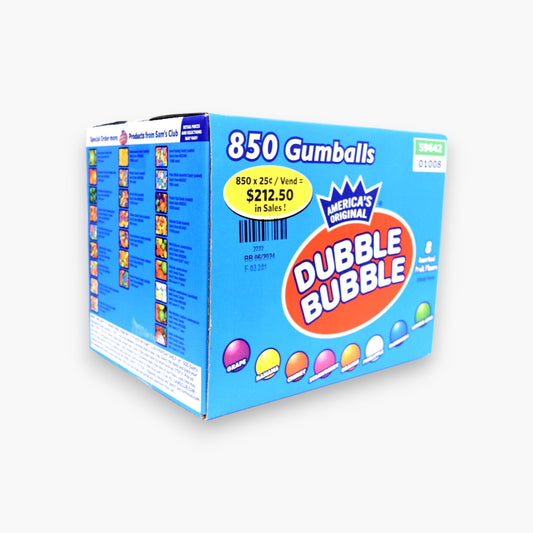 Dubble Bubble Fresh Gumballs Box 1" Inch (850 ct.) 16 LBS Bulk Vending FREE SHIP
