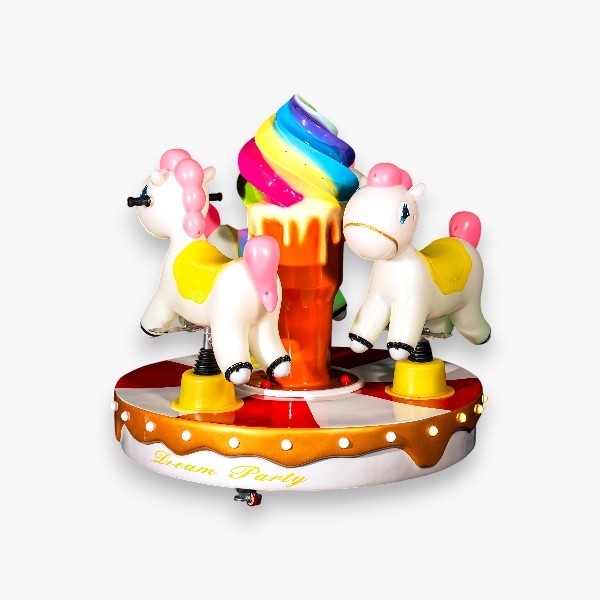 Ice Cream Horse Carousel – Kiddie Ride - Coin Operated
