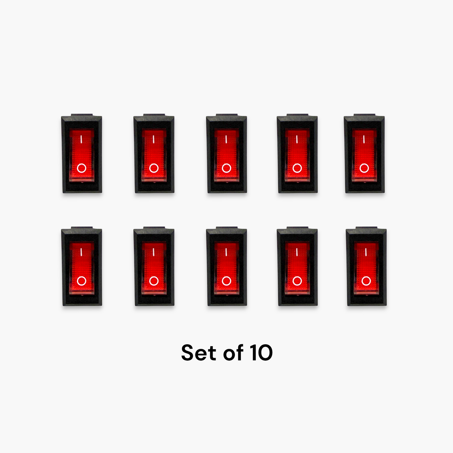 Rocker Switch KCD with Light (Set of 10) – Free Shipping