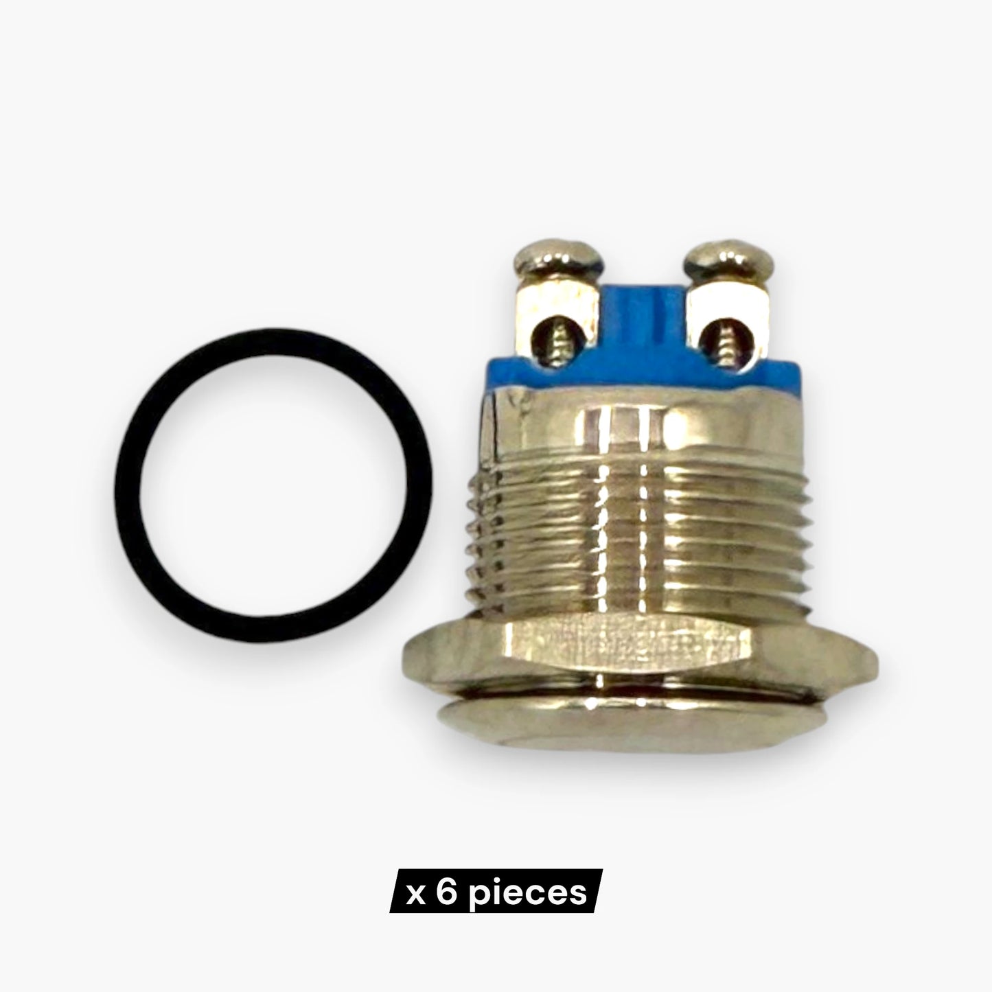 IP65 16mm metal momentary push button switch set of 6 for commercial equipment