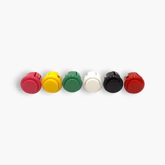 Baolian Round Arcade Game Card Button Switch 2.5cm (Set of 6 Colors)