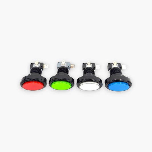 Oval Arcade Push Button with Led Light & Micro Switch (Set of 4 Colors)