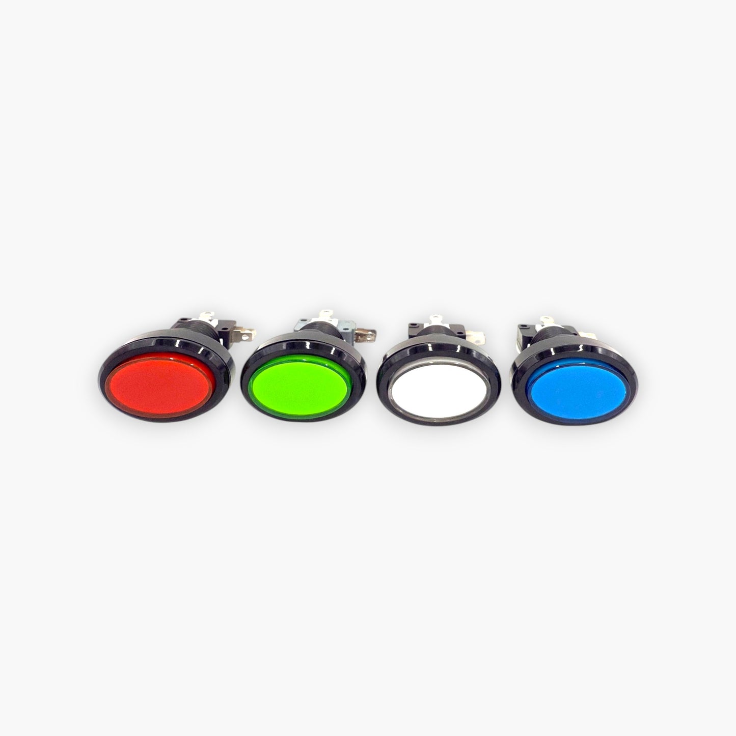 Oval Arcade Push Button with Led Light & Micro Switch (Set of 4 Colors)