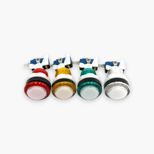 Round Arcade Push Button with Led Light & Micro Switch (Set of 4 Colors)