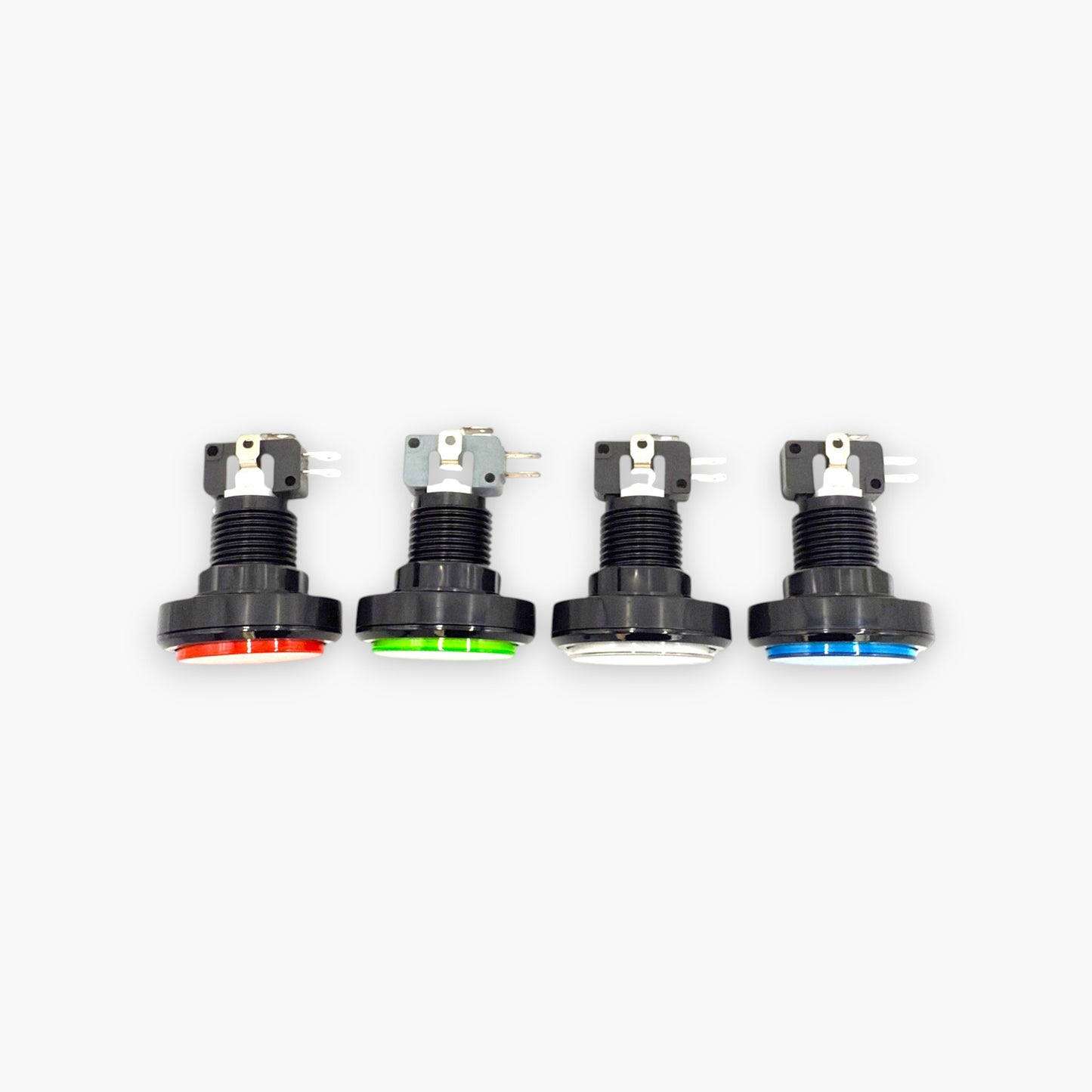 Oval Arcade Push Button with Led Light & Micro Switch (Set of 4 Colors)