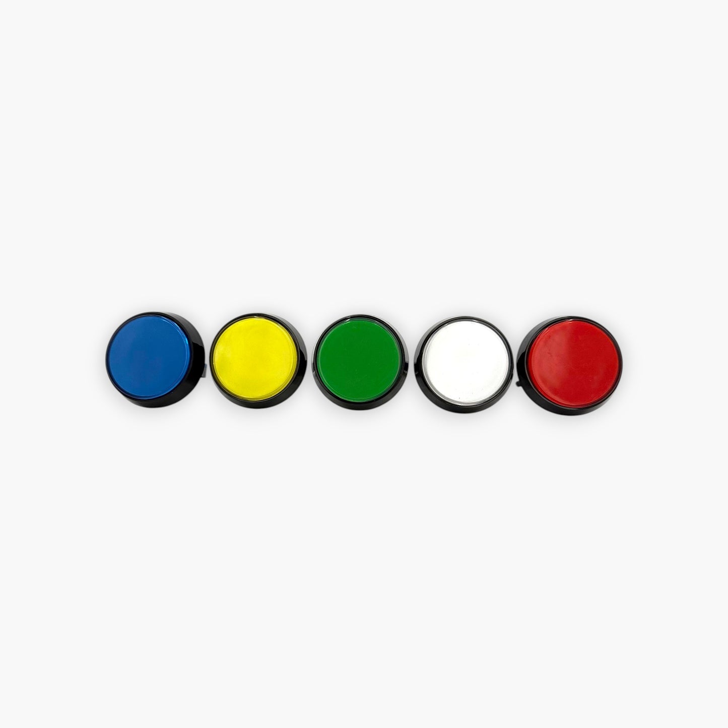 Large Round Arcade Push Button with Led Light & Micro Switch (Set of 5 Colors)