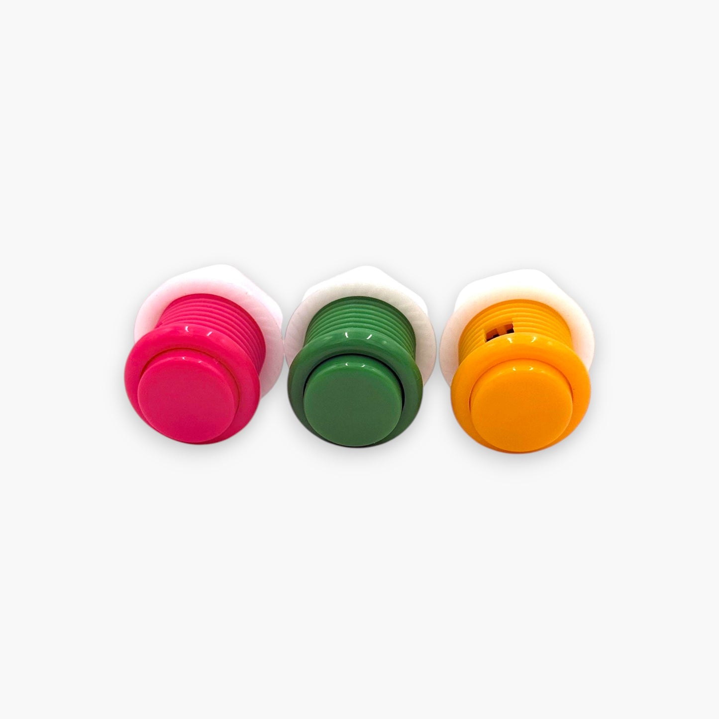 Baolian Round Arcade Game Plug-in Push Button Switch 3.2cm (Set of 3 Colors)
