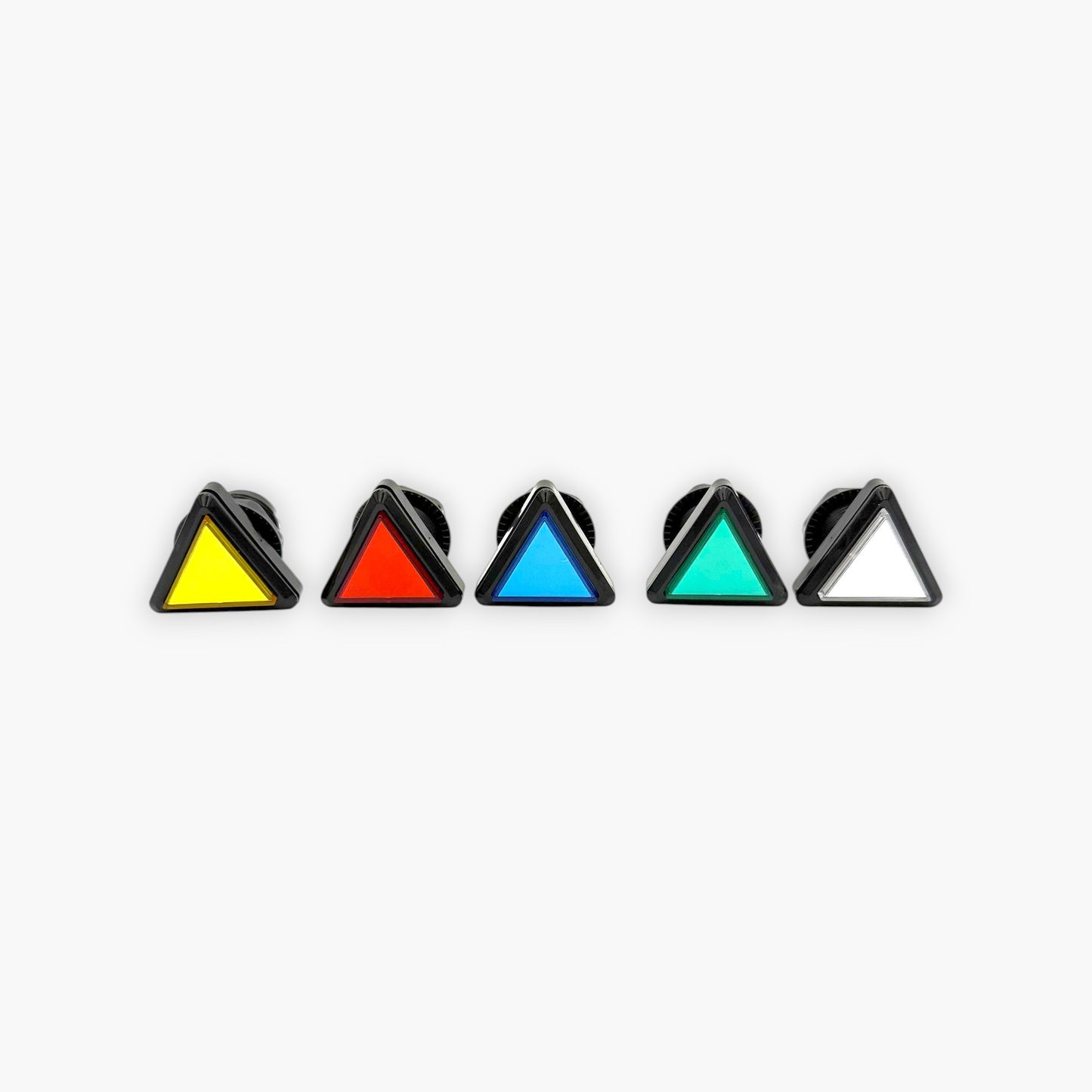 Triangle Arcade Push Button with Led Light & Micro Switch (Set of 5 Colors)