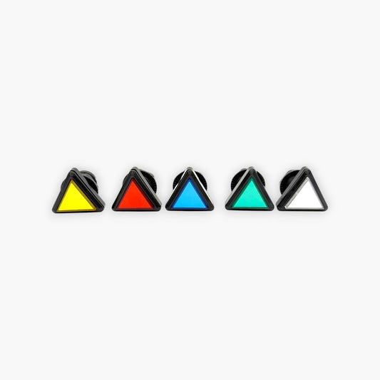 Triangle Arcade Push Button with Led Light & Micro Switch (Set of 5 Colors)