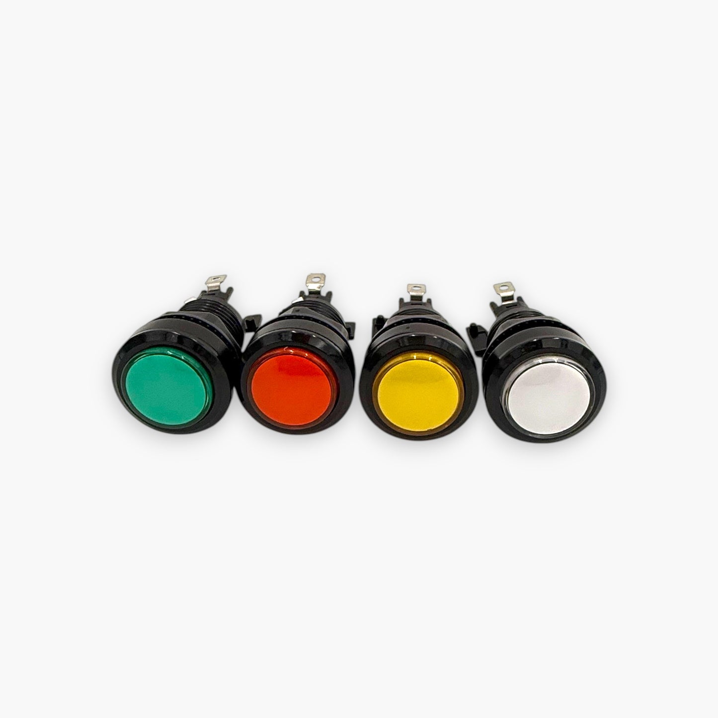 Round Small Arcade Push Button with Led Light & Micro Switch (Set of 4 Colors)