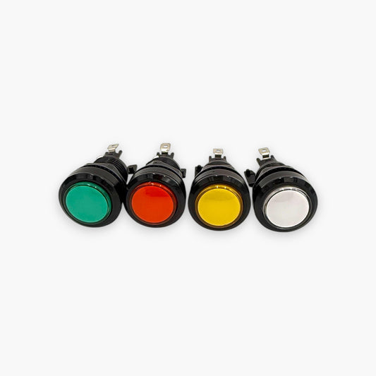 Round Small Arcade Push Button with Led Light & Micro Switch (Set of 4 Colors)
