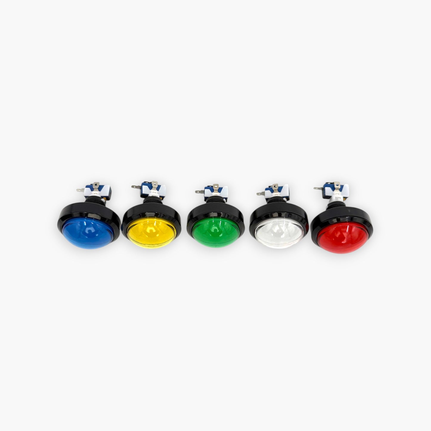 Convex Arcade Push Button with Led Light and Micro Switch (Set of 5 Colors)