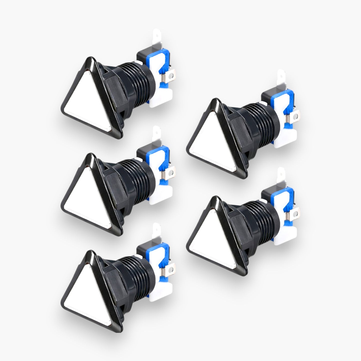 Triangle Arcade Push Button with Led Light & Micro Switch (Set of 5) – Free Shipping