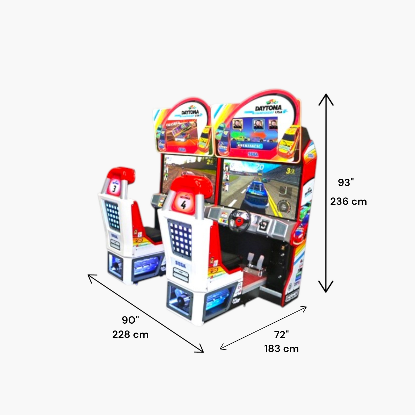 Daytona Championship USA DLX by Sega – 47” LED - Arcade (Set of 2)