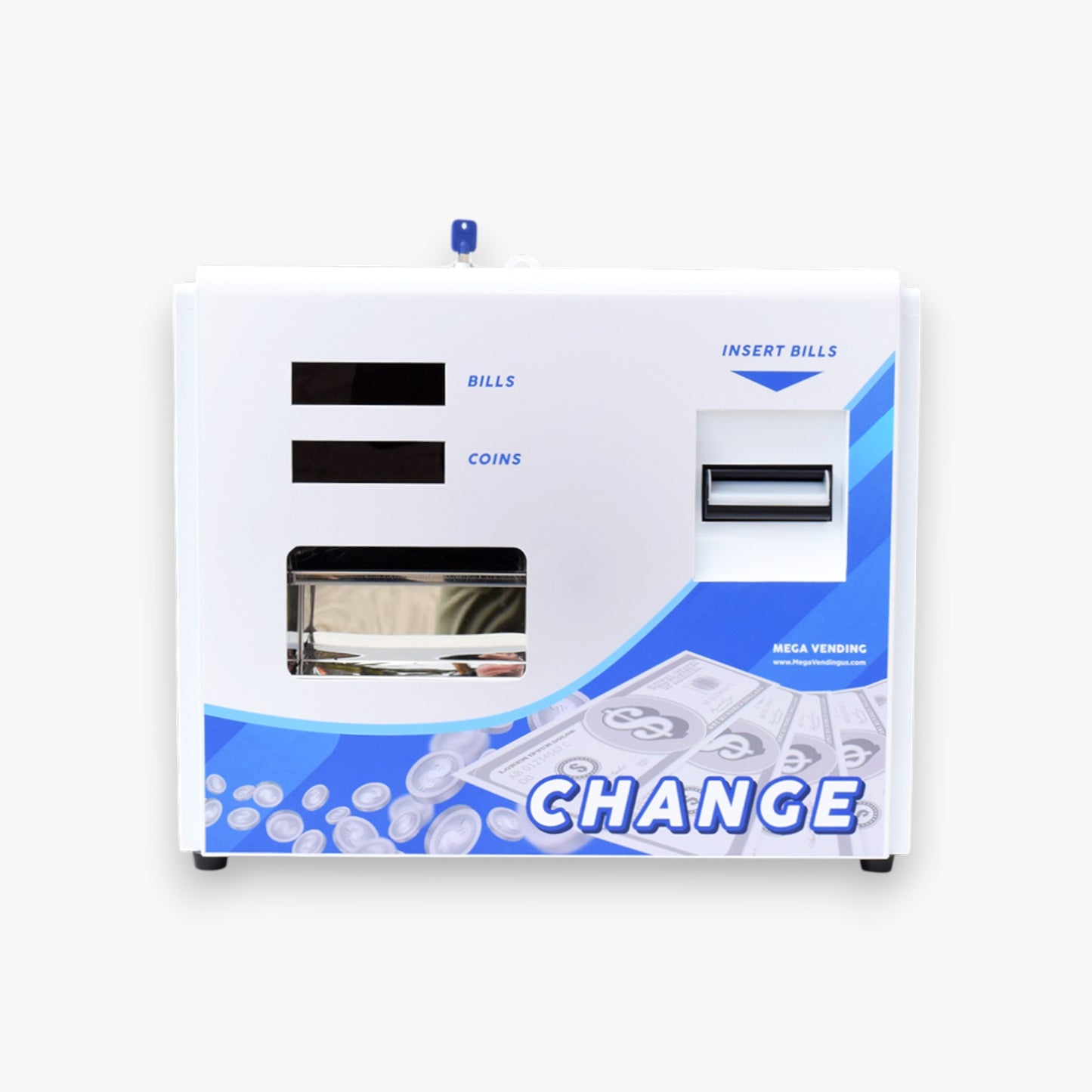 MV-101 BW Rear Load Dollar Bill to Coin/Token Changer – White