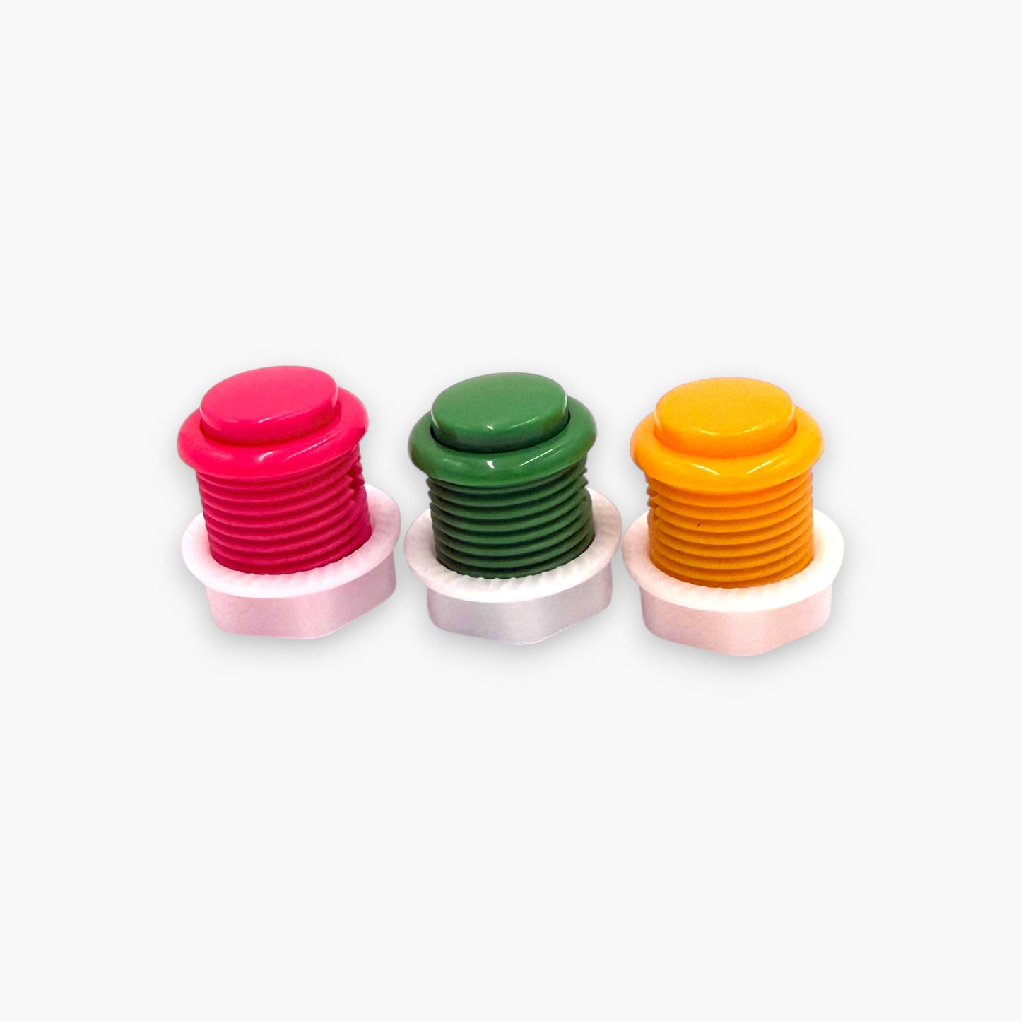 Baolian Round Arcade Game Plug-in Push Button Switch 3.2cm (Set of 3 Colors)