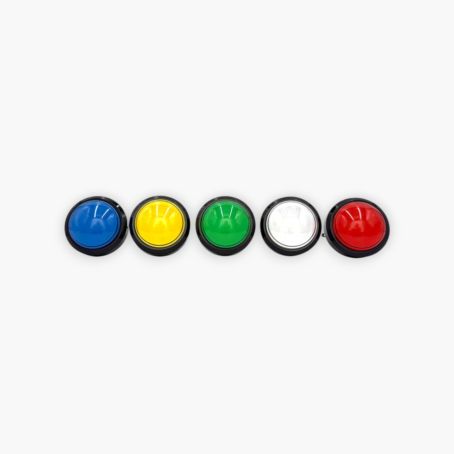 Convex Arcade Push Button with Led Light and Micro Switch (Set of 5 Colors)