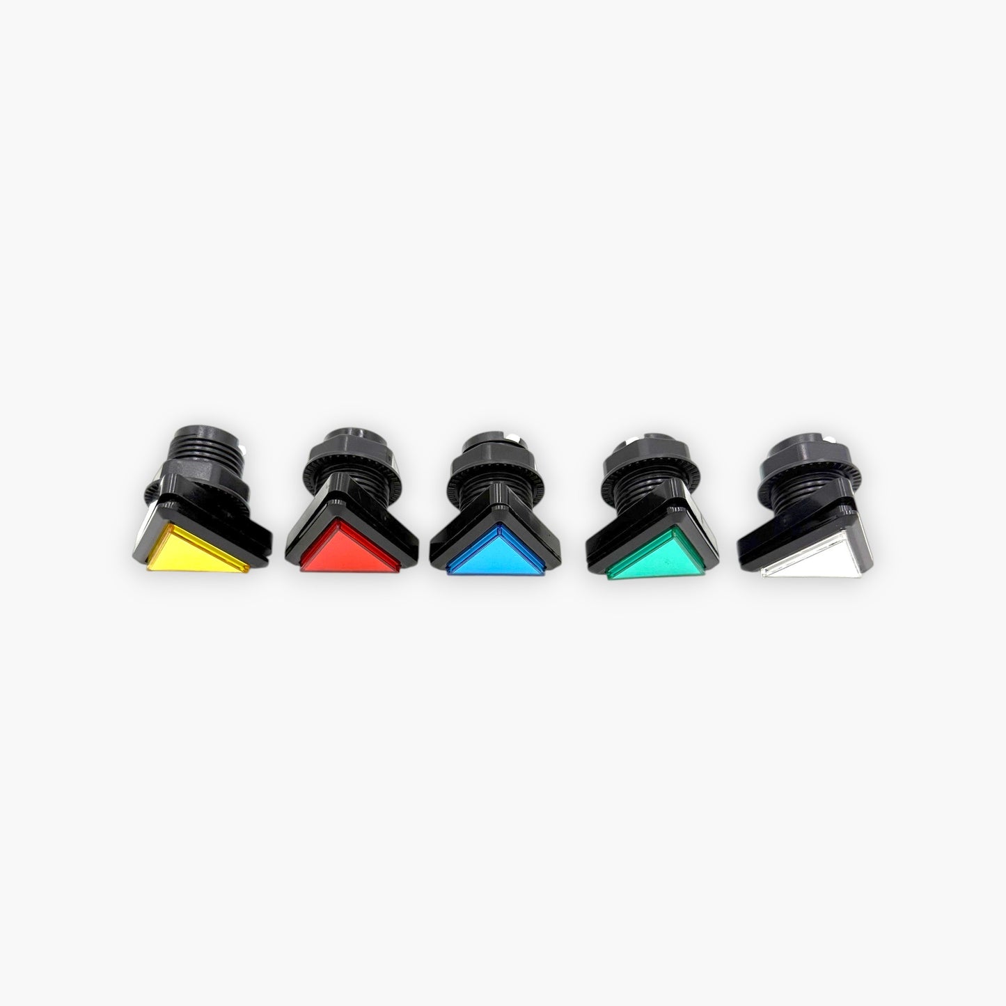 Triangle Arcade Push Button with Led Light & Micro Switch (Set of 5 Colors)