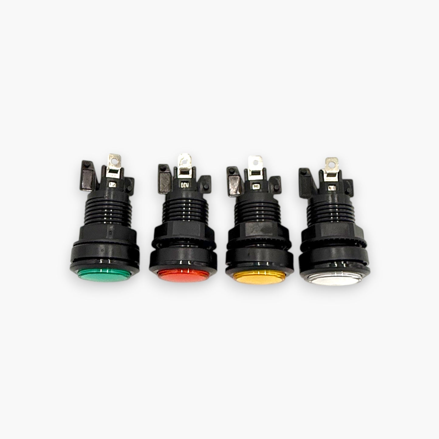 Round Small Arcade Push Button with Led Light & Micro Switch (Set of 4 Colors)