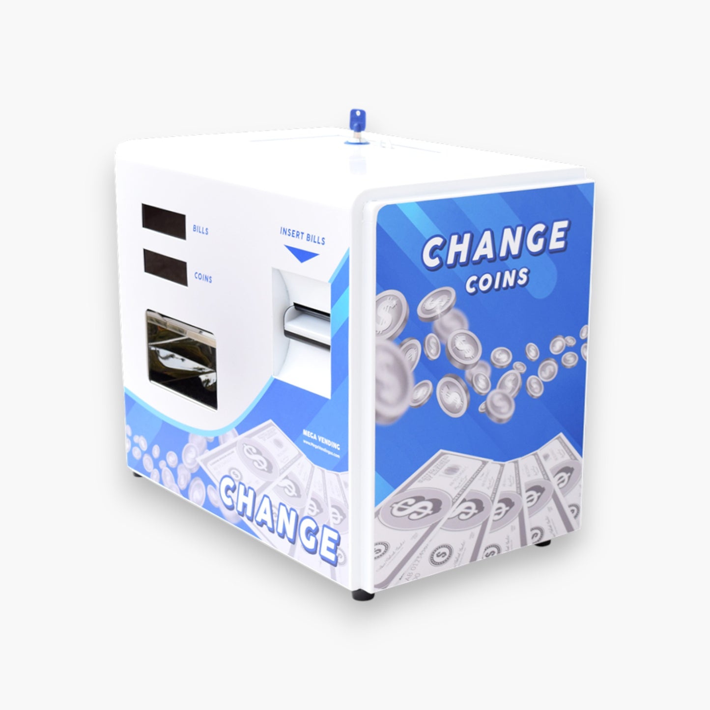 MV-101 BW Rear Load Dollar Bill to Coin/Token Changer – White