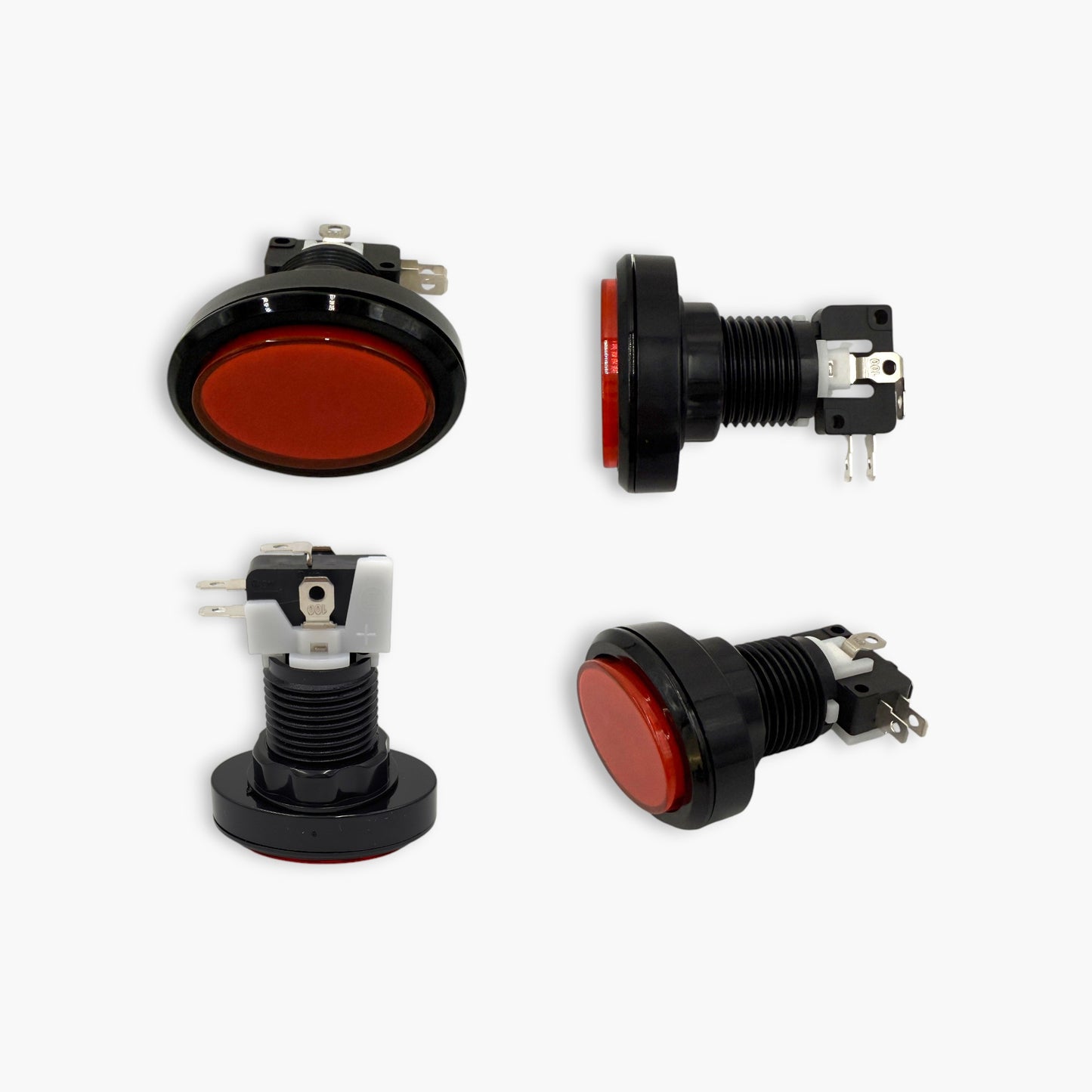 Oval Arcade Push Button with Led Light & Micro Switch (Set of 2) – Free Shipping