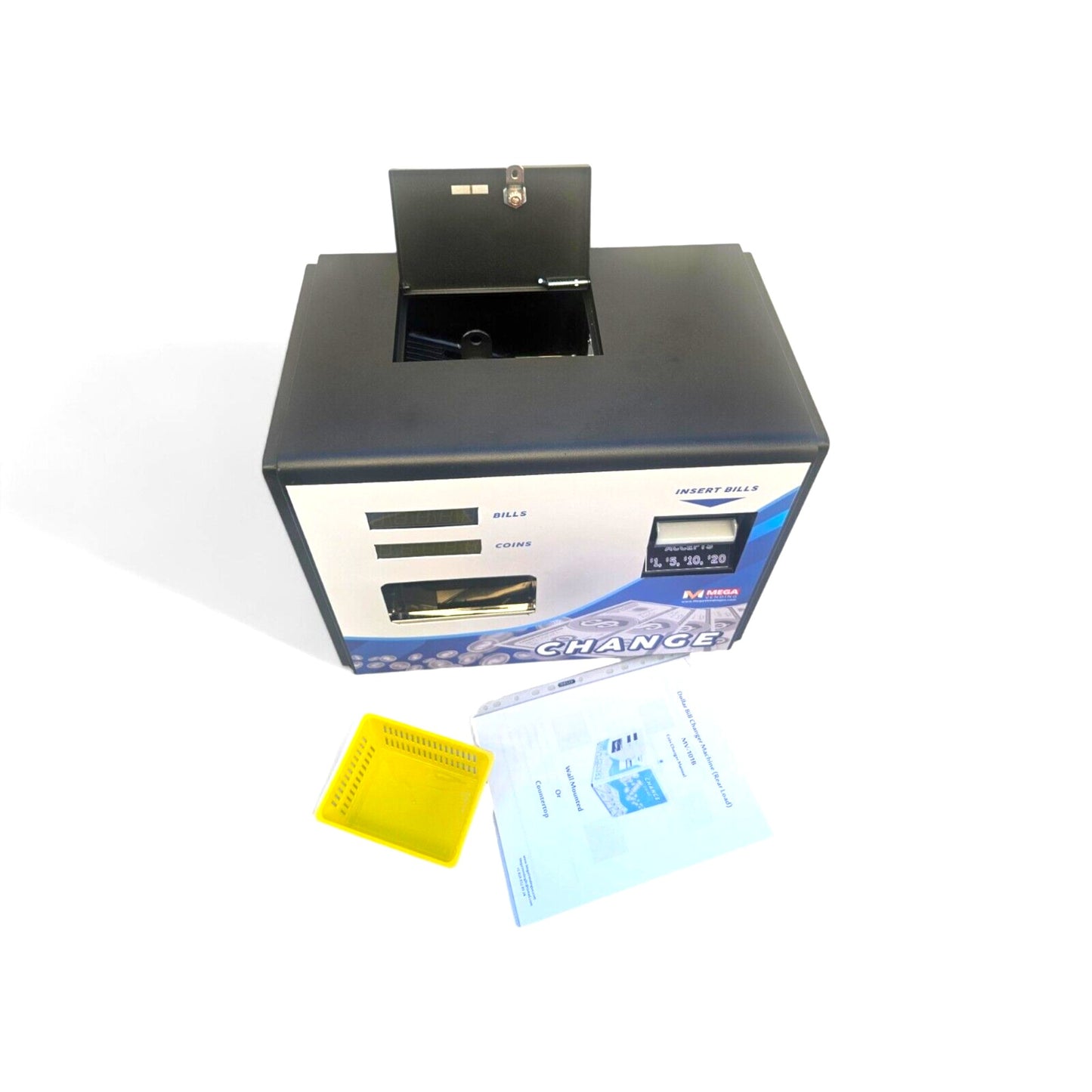 MV-101 BB Rear Load Dollar Bill to Coin/Token Changer – Black