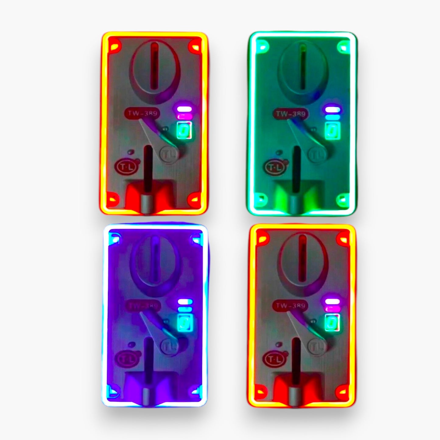 Colorful LED Light Coin Selector Mech For Arcade Cabinet TW-389 Coin Acceptor
