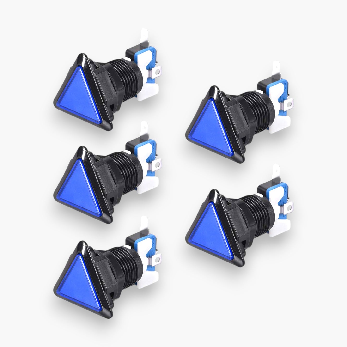 Triangle Arcade Push Button with Led Light & Micro Switch (Set of 5) – Free Shipping