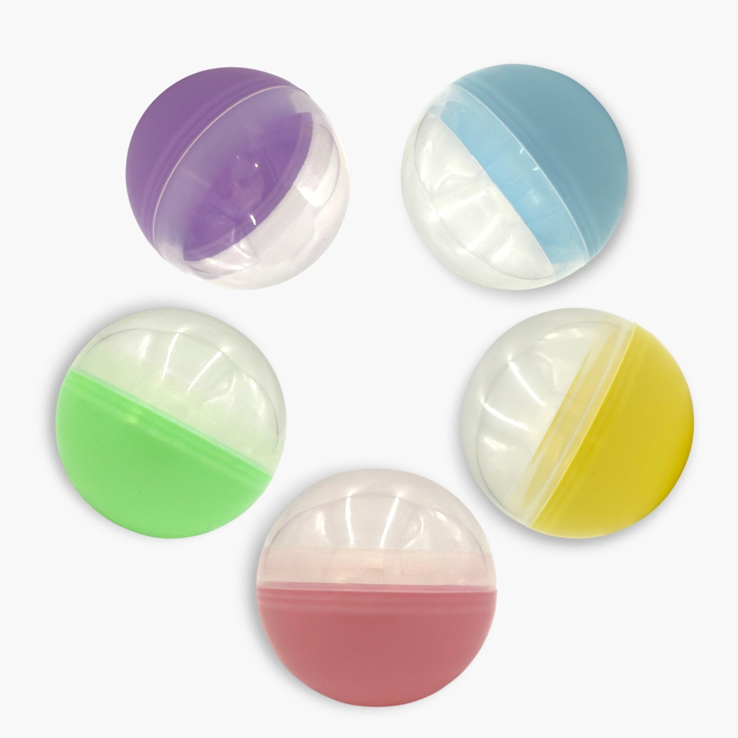 Empty Plastic Capsule Balls 4" (300 pcs) Multicolor – Capsule Toys for Vending/Claw Machines (Free Shipping)