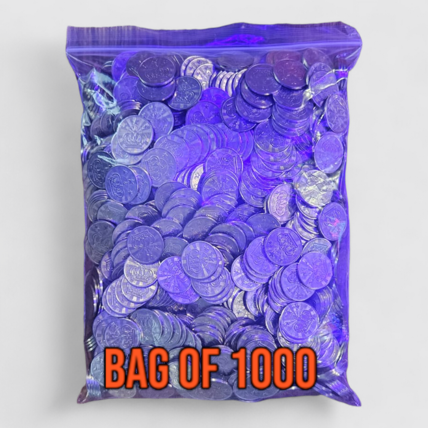 Arcade Game Tokens -.984 - Bag of 1000 For Claw Machines, Casino, Coin Pushers