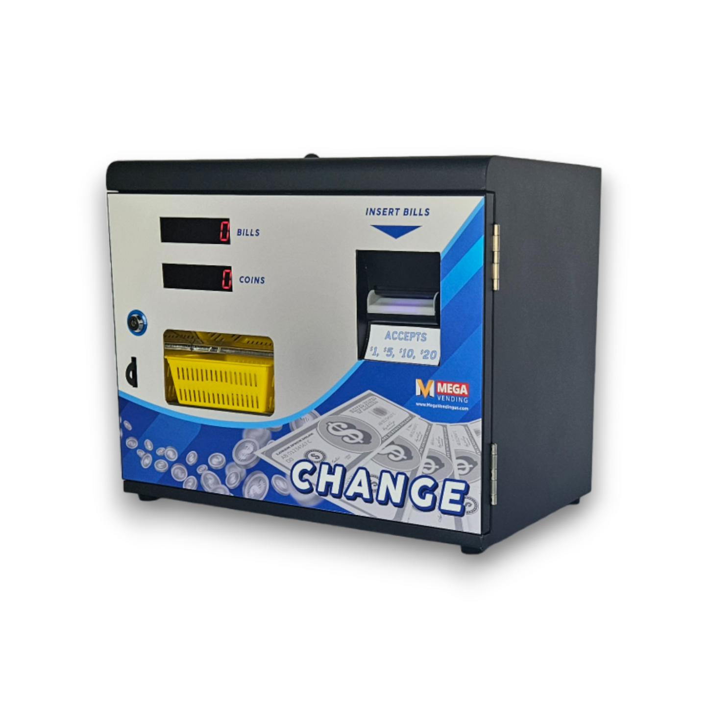 Dollar bill change machine fits 3000 quarters/ tokens 750$bills exchange dollars