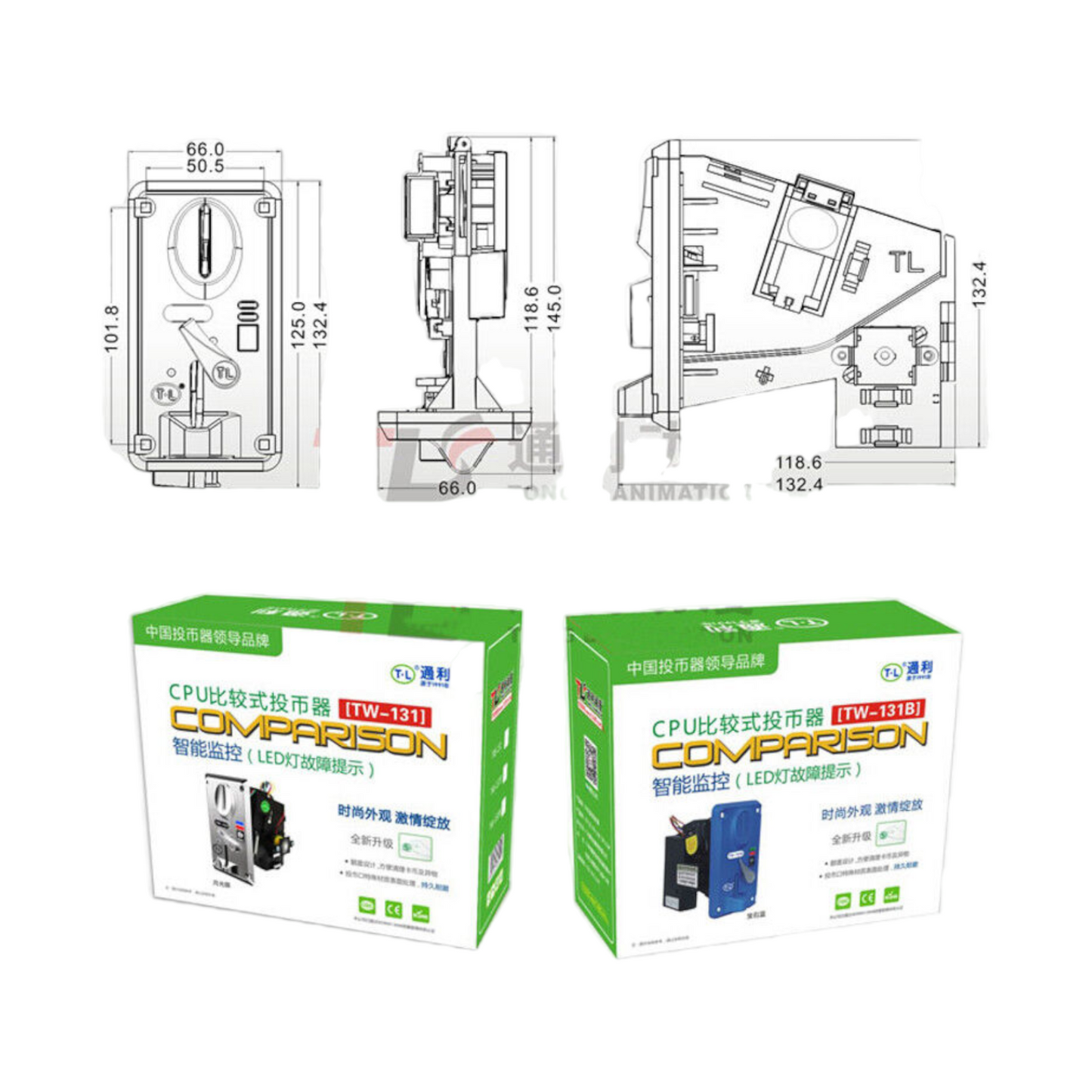 TW-131 Advanced CPU Coin Acceptor For Vending Machines Arcade Slot Game Cabinets