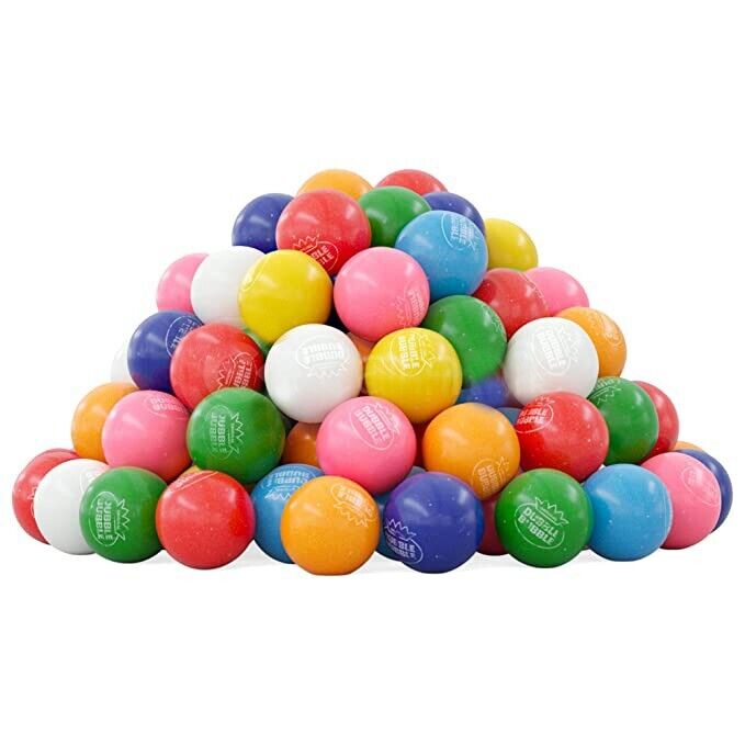 Dubble Bubble Assorted 1" (24mm) Gumballs Fresh (3LB / 170 ct.) Free Shipping